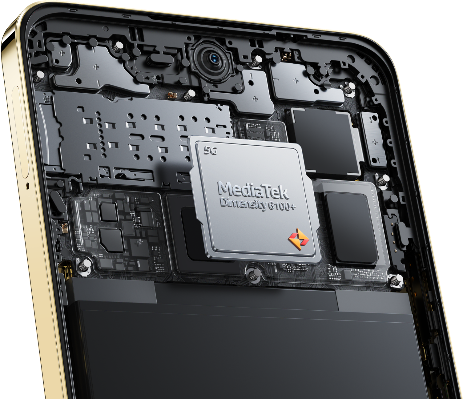 Realme 11 5G 2023 sử dụng chip Mediatek Dimensity 6100+ (6 nm)